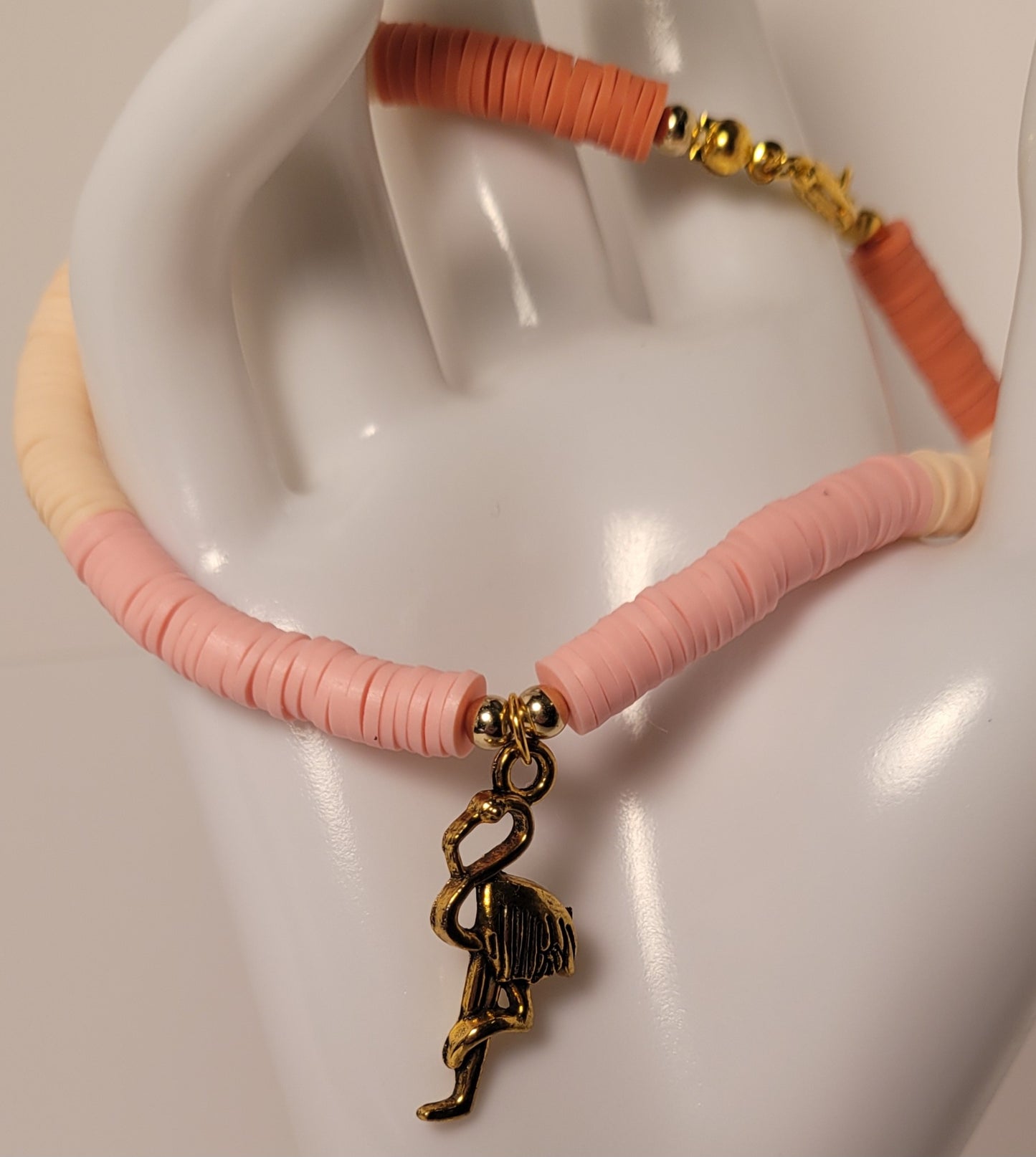 Pastel Flamingo Charm Bracelet
