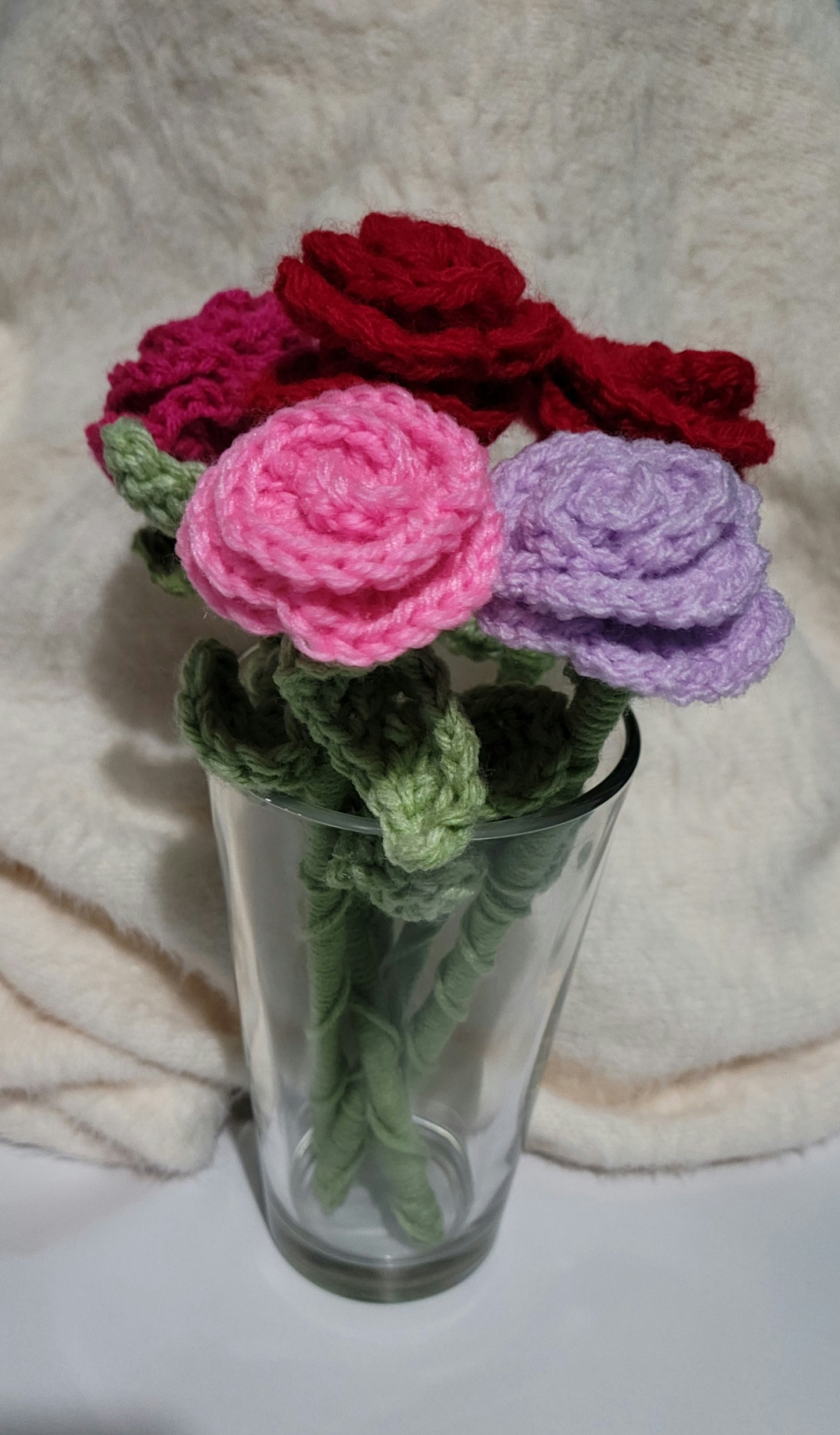 Rose with Stem Crochet