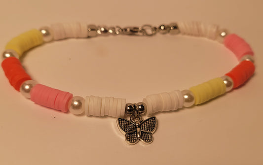 Pastel Butterfly Charm Bracelet