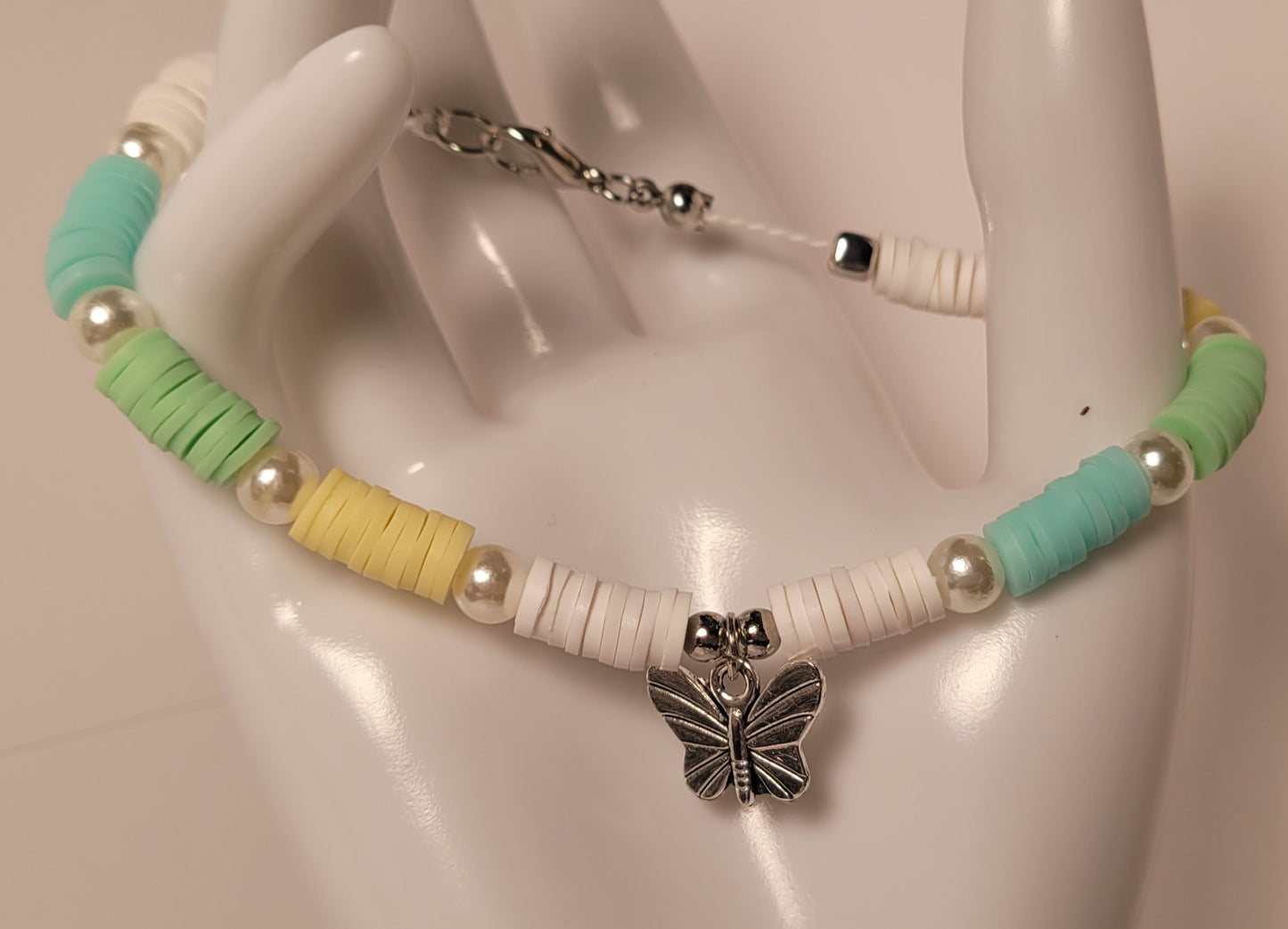 Cool Pastel Butterfly Charm Bracelet