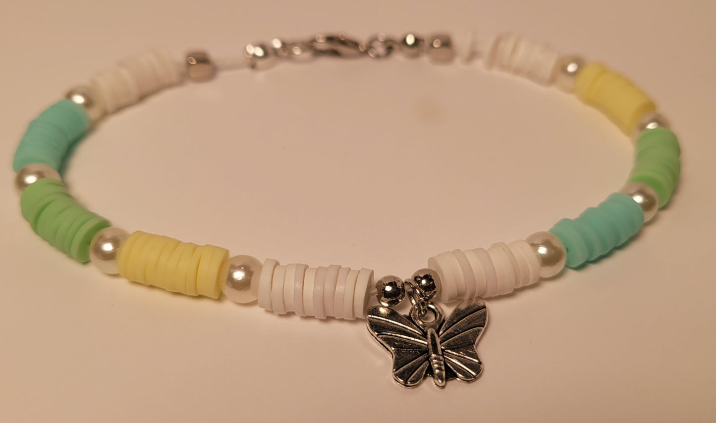 Cool Pastel Butterfly Charm Bracelet