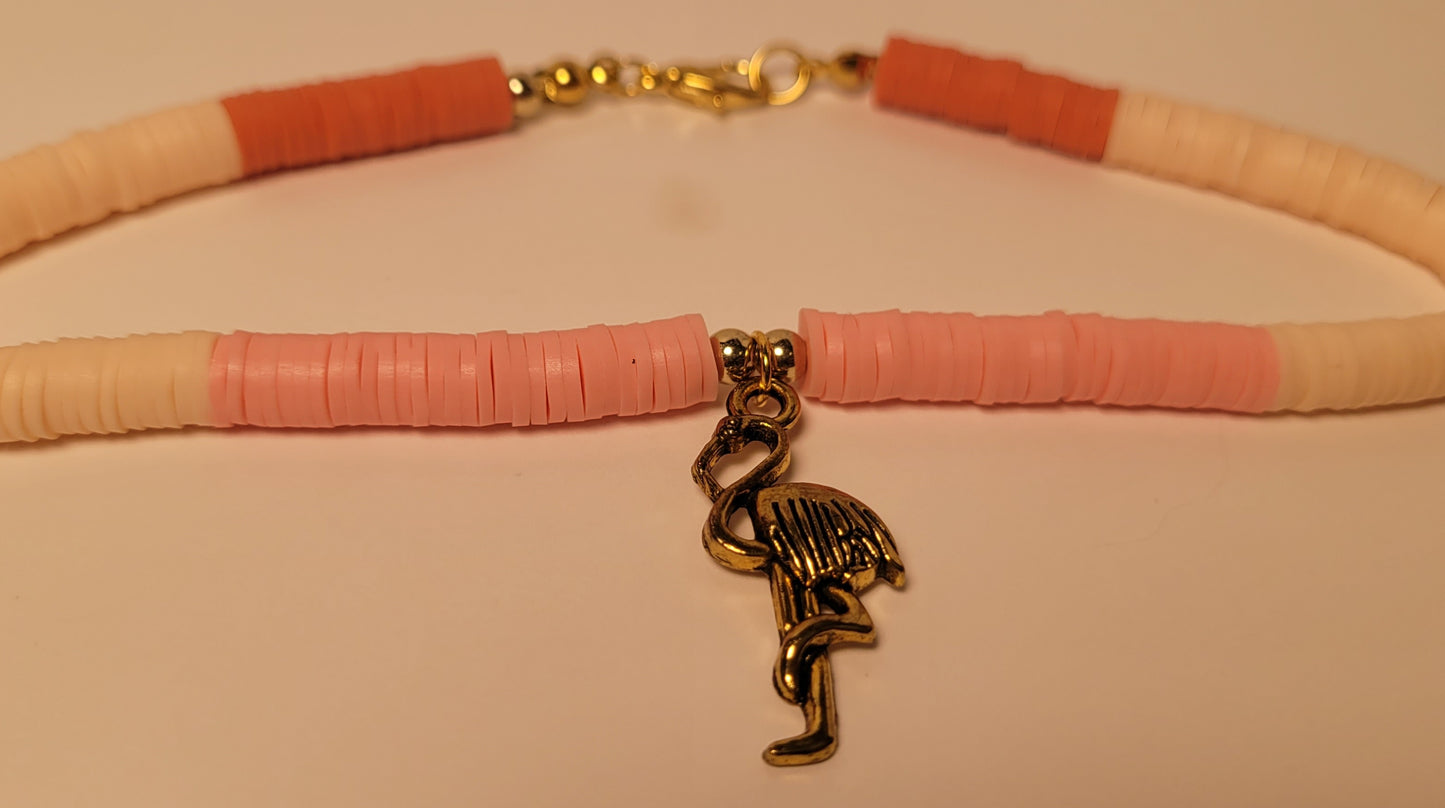 Pastel Flamingo Charm Bracelet