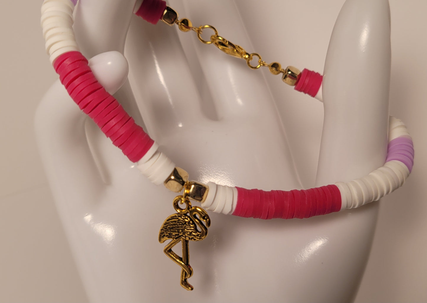 Pink Flamingo Charm Bracelet