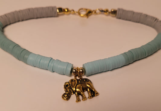 Gold Elephant Charm Bracelet