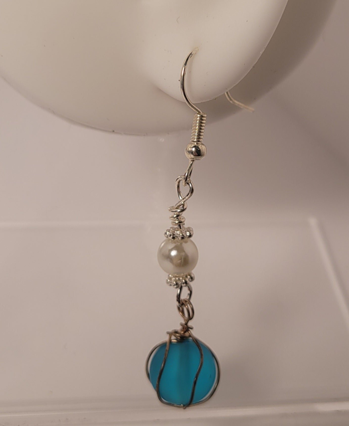 Wrapped Blue Earrings