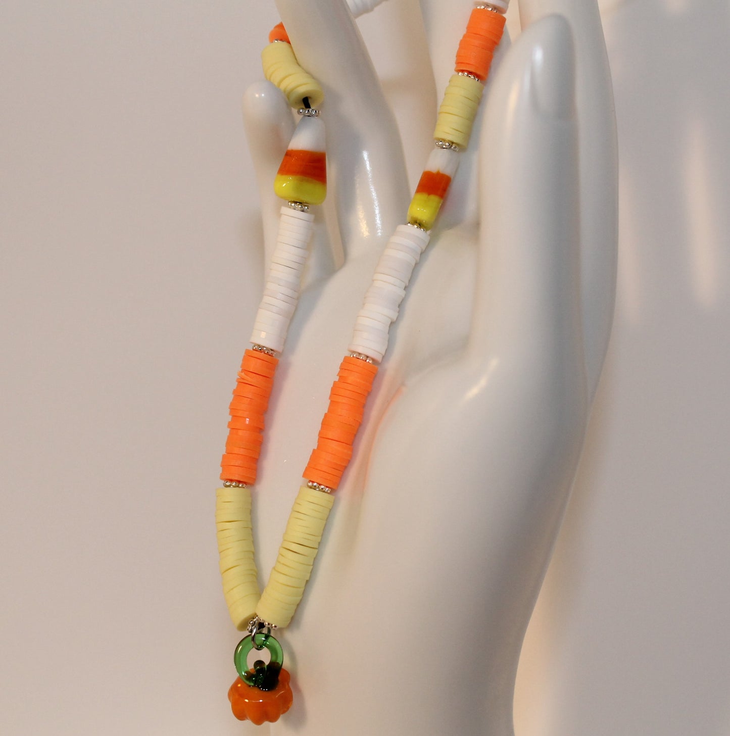 Candy Corn with Pumpkin Phone Strap