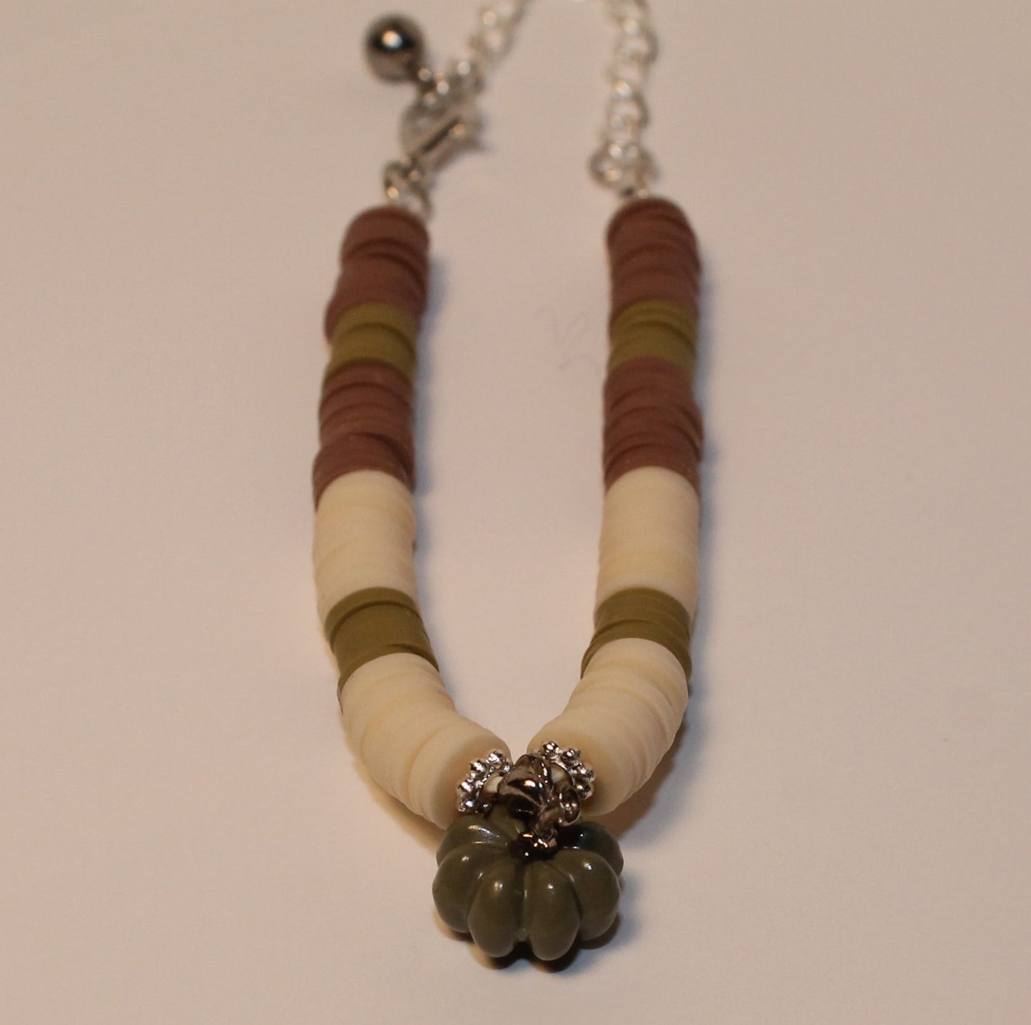 Earth-toned Pumpkin Charm Bracelet