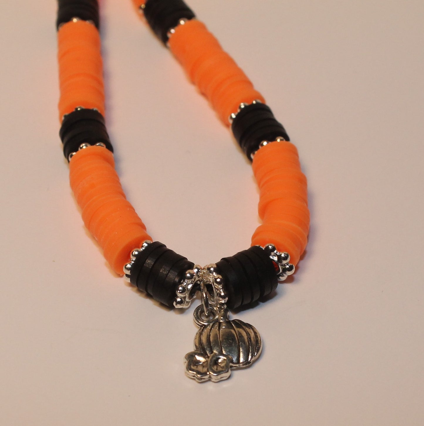 Silver Pumpkin Charm Bracelet